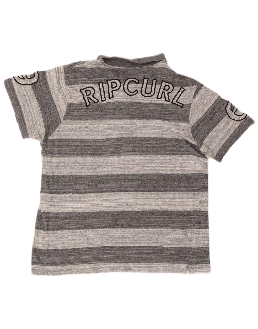 Camisa polo masculina Rip Curl Graphic cinza médio listrado algodão