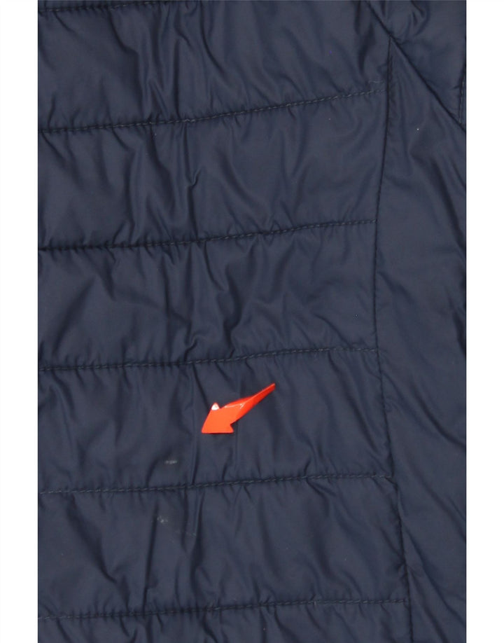 Jaqueta masculina acolchoada com capuz J. CREW Reino Unido 40 grande nylon azul marinho