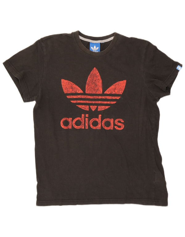 Camiseta Adidas Masculina Graphic Top Grande Algodão Cinza