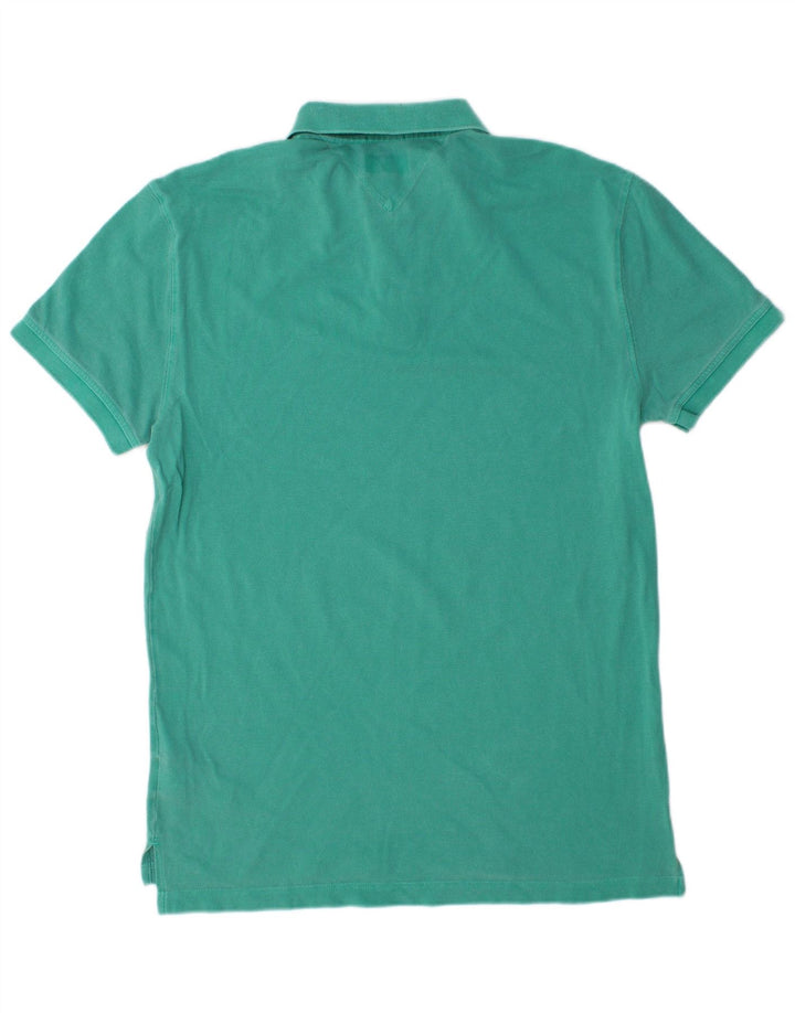 Camisa polo masculina TOMMY HILFIGER regular fit algodão verde médio