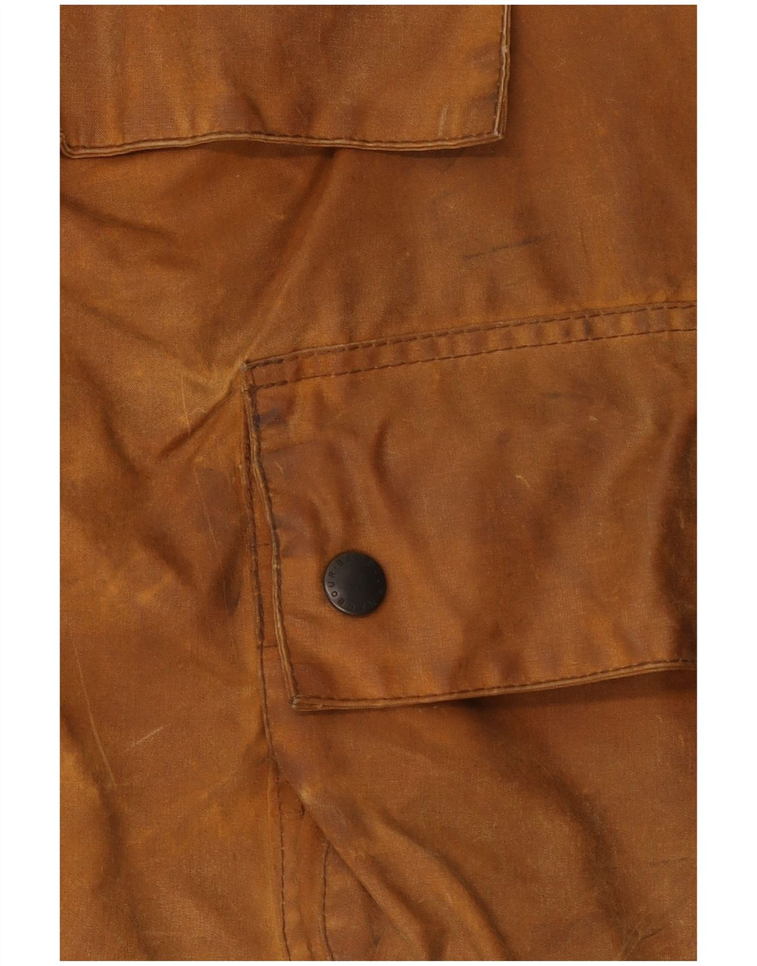 Jaqueta masculina Barbour Longshoreman com capuz encerado Reino Unido 36 pequena marrom