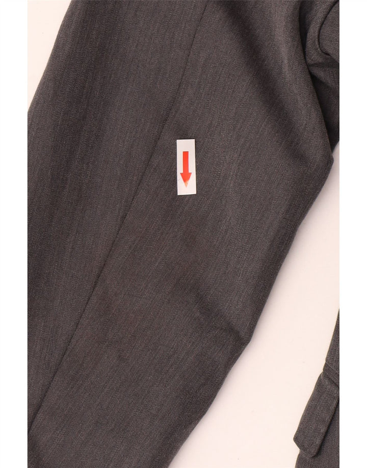 Jaqueta blazer masculina Zara com 2 botões EU 46 poliéster cinza pequeno