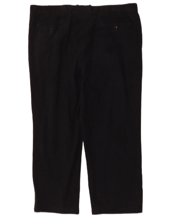 Calça chino masculina Marks & Spencer W42 L28 algodão azul marinho