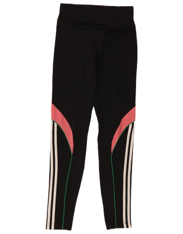 Leggings Adidas Aeroready para meninas 14-15 anos preto colorblock poliéster