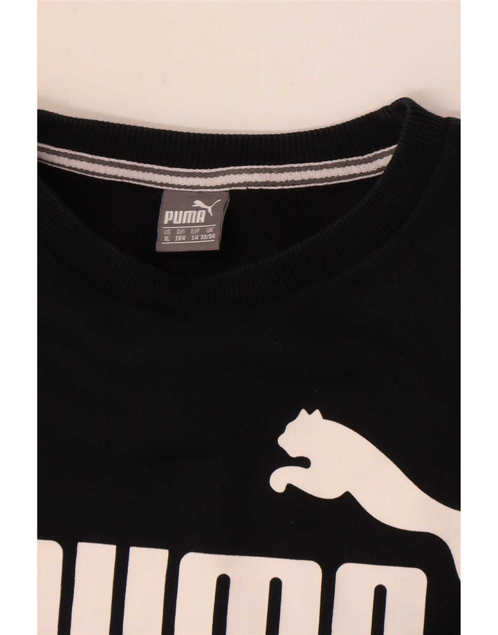 Jumper de moletom gráfico Puma Boys 13-14 anos preto