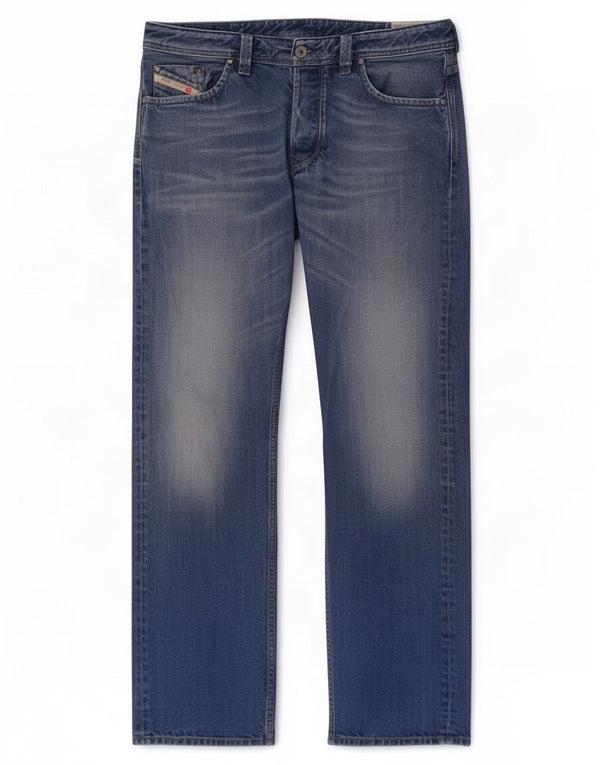 Diesel Mens Larkee Regular Straight Jeans W36 L32 Azul Algodão