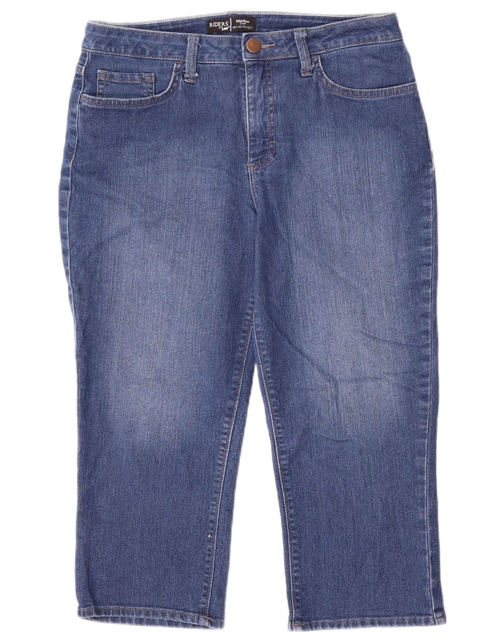 Lee Womens Riders Mid Rise Capri Jeans US 10 Grande W32 L21 Azul Algodão