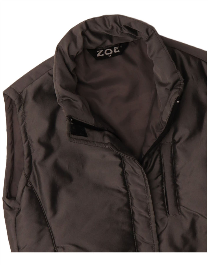 Colete acolchoado feminino ZOE UK 14 nylon cinza médio