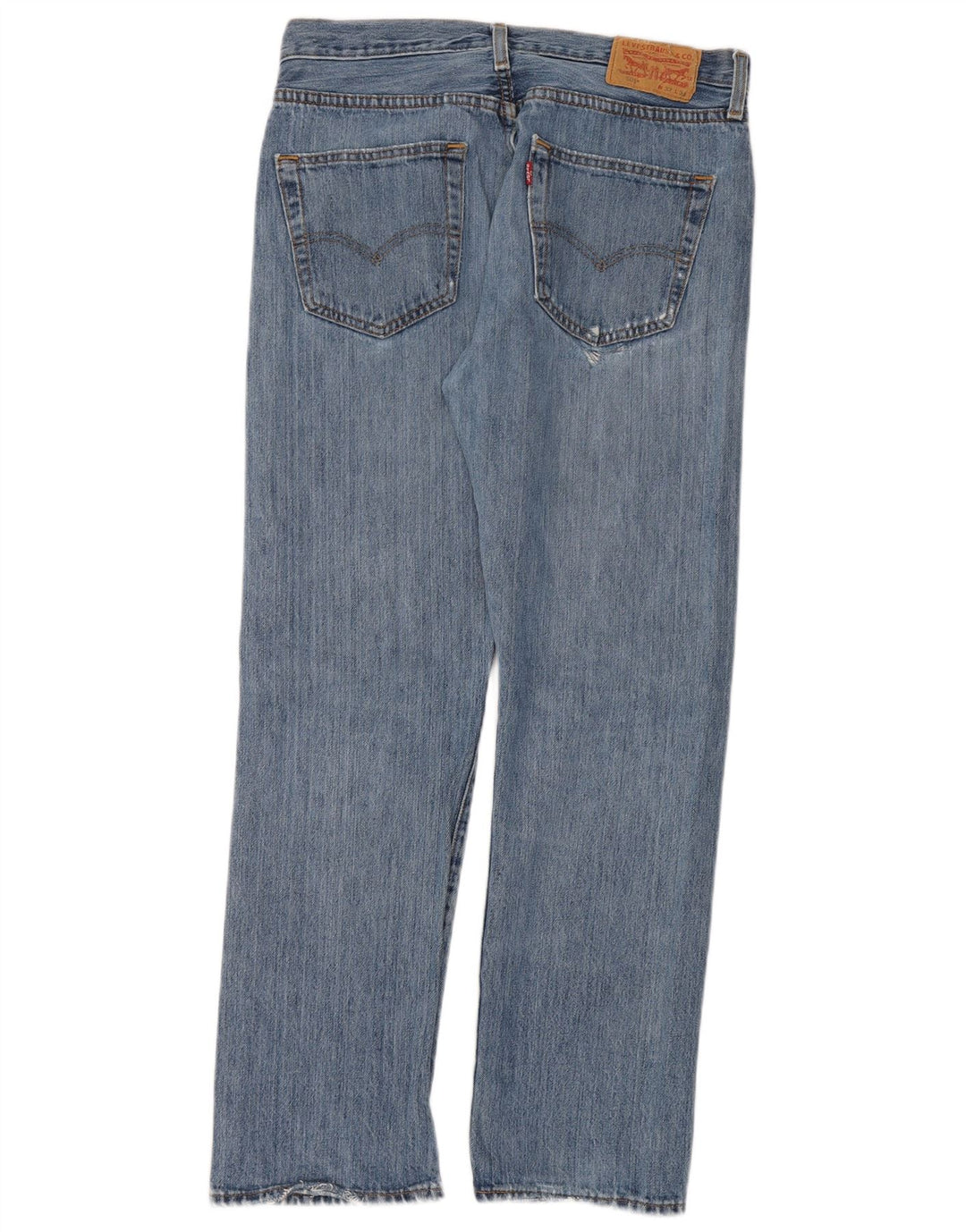 Levi's Masculino 501 Straight Jeans W32 L30 Azul Algodão