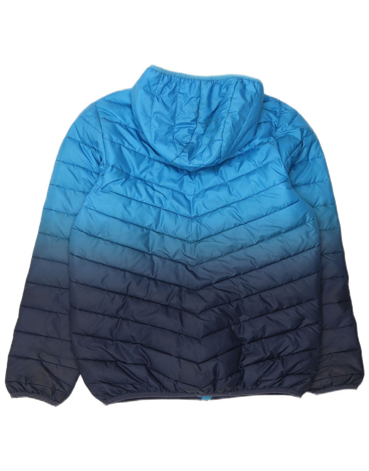 Jaqueta acolchoada com capuz Ellesse Boys 13-14 anos azul poliéster colorblock