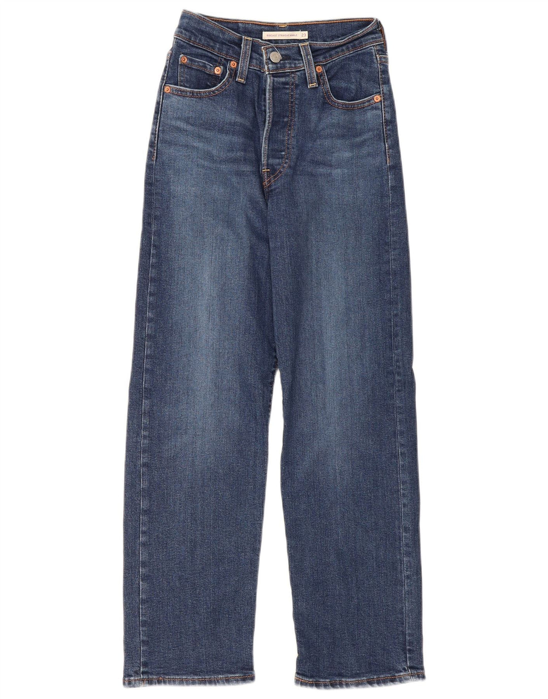 Jeans feminino Levi's Ribcage Straight W23 L27 Azul Algodão