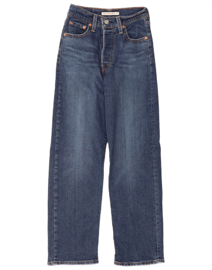 Jeans feminino Levi's Ribcage Straight W23 L27 Azul Algodão