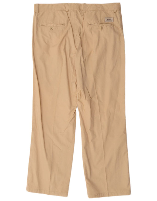 Calça chino reta masculina Avirex W36 L29 algodão bege