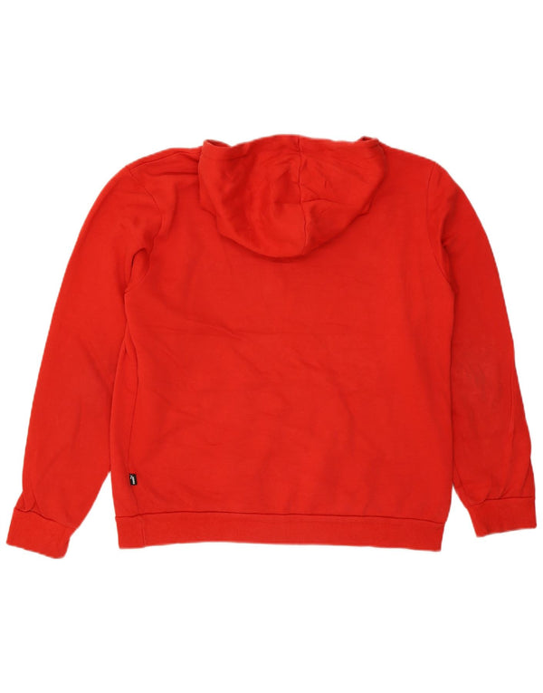 PUMA Mens Graphic Hoodie Jumper Médio Algodão Vermelho