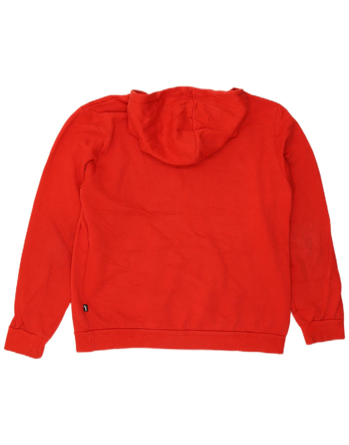 PUMA Mens Graphic Hoodie Jumper Médio Algodão Vermelho