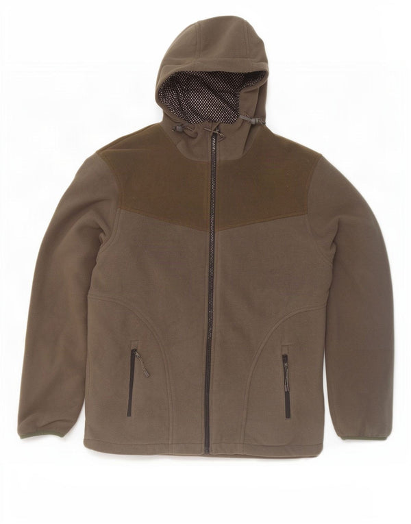 Jaqueta masculina de lã com capuz Mountain Warehouse UK 38 cinza médio Colourblock