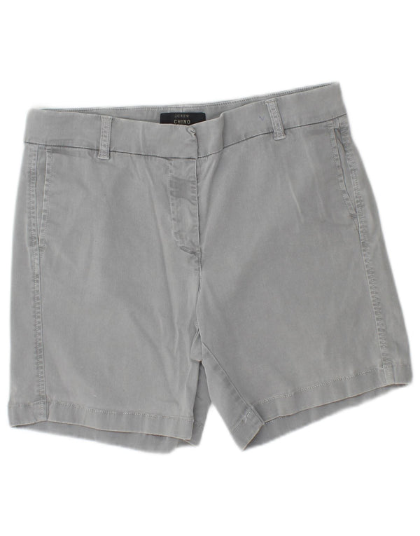 J. CREW Shorts Chino Feminino US 8 Médio W30 Algodão Cinza