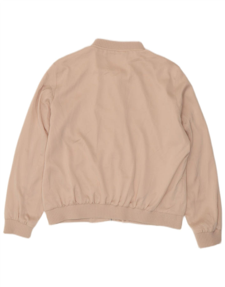 Jaqueta bomber feminina ZARA UK 18 XL rosa poliéster
