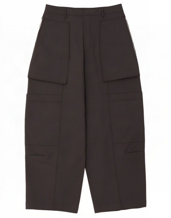 Zara Calça cargo feminina de cintura alta cônica média W28 L28 preta