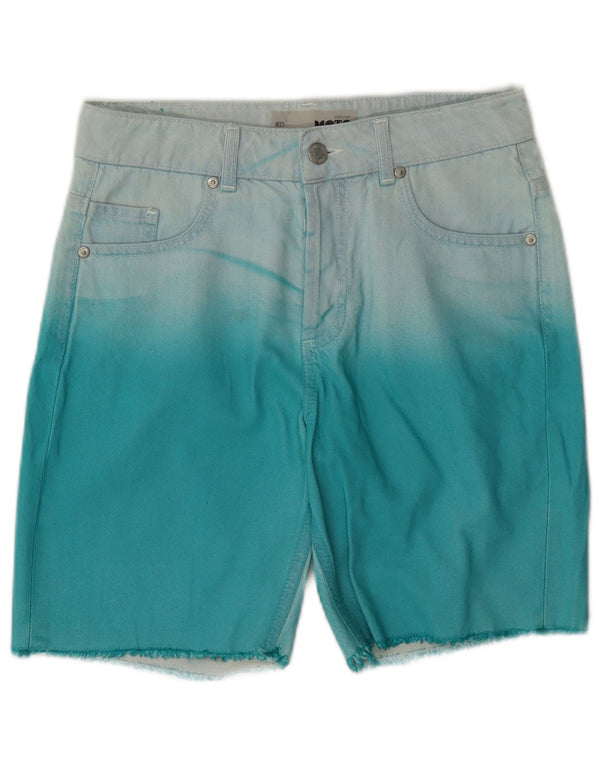 Shorts jeans feminino Topshop W25 XS azul tie dye algodão