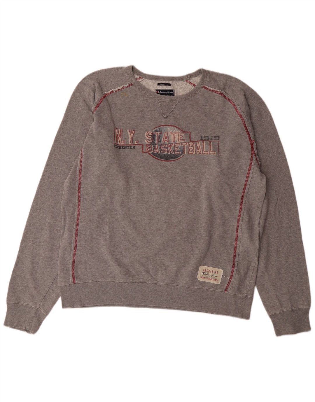 CHAMPION Masculino Muscle Graphic Moletom Jumper XL Algodão Cinza