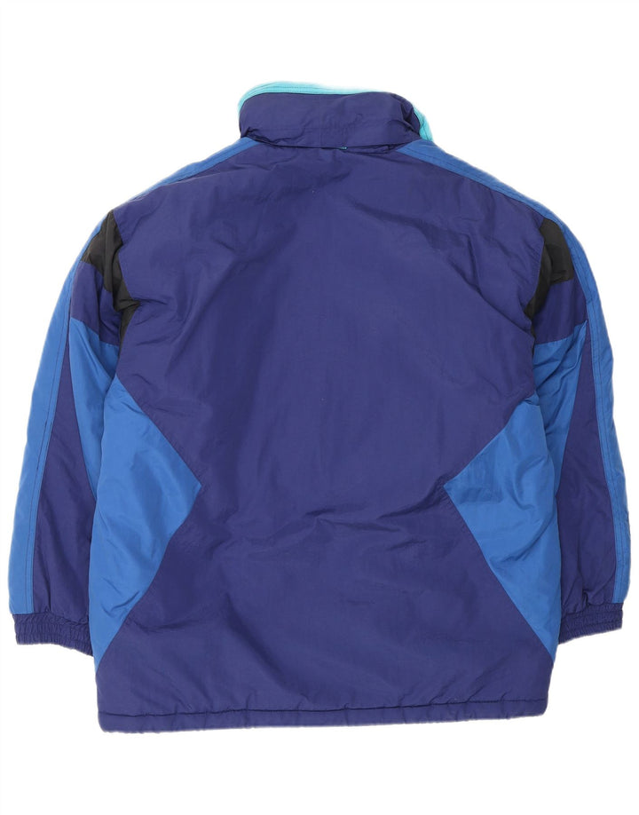 Jaqueta de esqui oversized feminina Brugi EU 42 grande bloco colorido azul esportivo