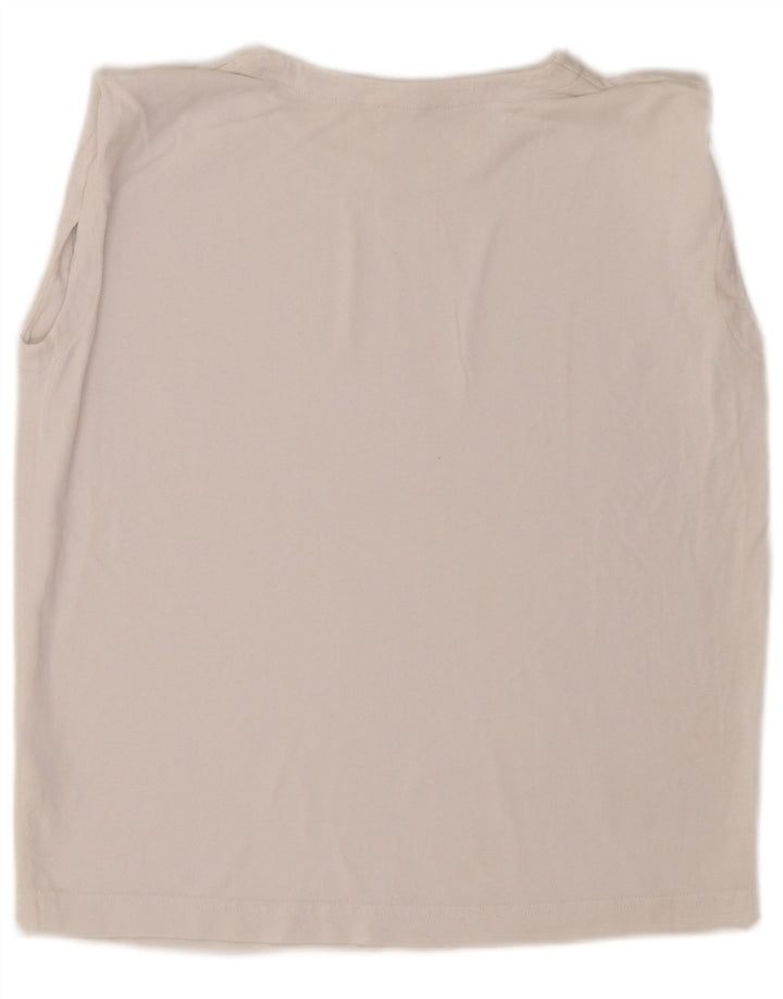 Cos Womens Oversized Vest Top UK 6 XS Algodão Branco