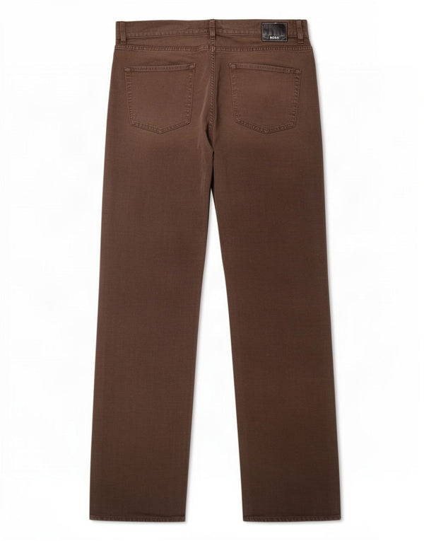 Calça casual reta masculina Hugo Boss W38 L34 algodão marrom