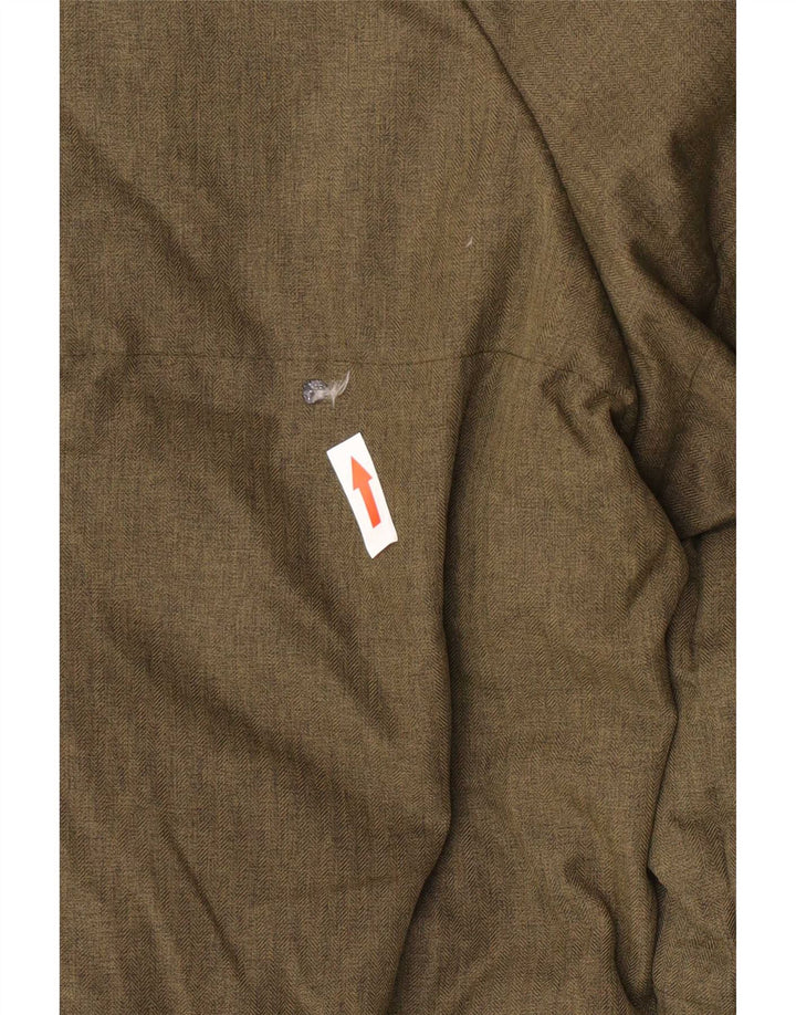 Jaqueta masculina acolchoada com capuz Fred Perry UK 38 médio cáqui