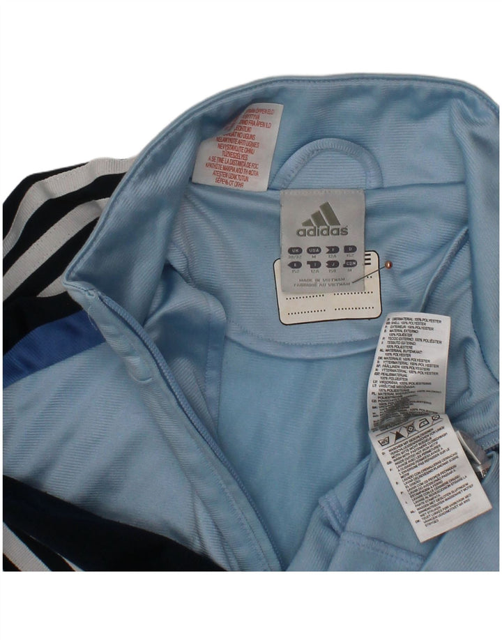 ADIDAS Meninos Tracksuit Top Jacket 11-12 Anos Azul Colorblock Poliéster