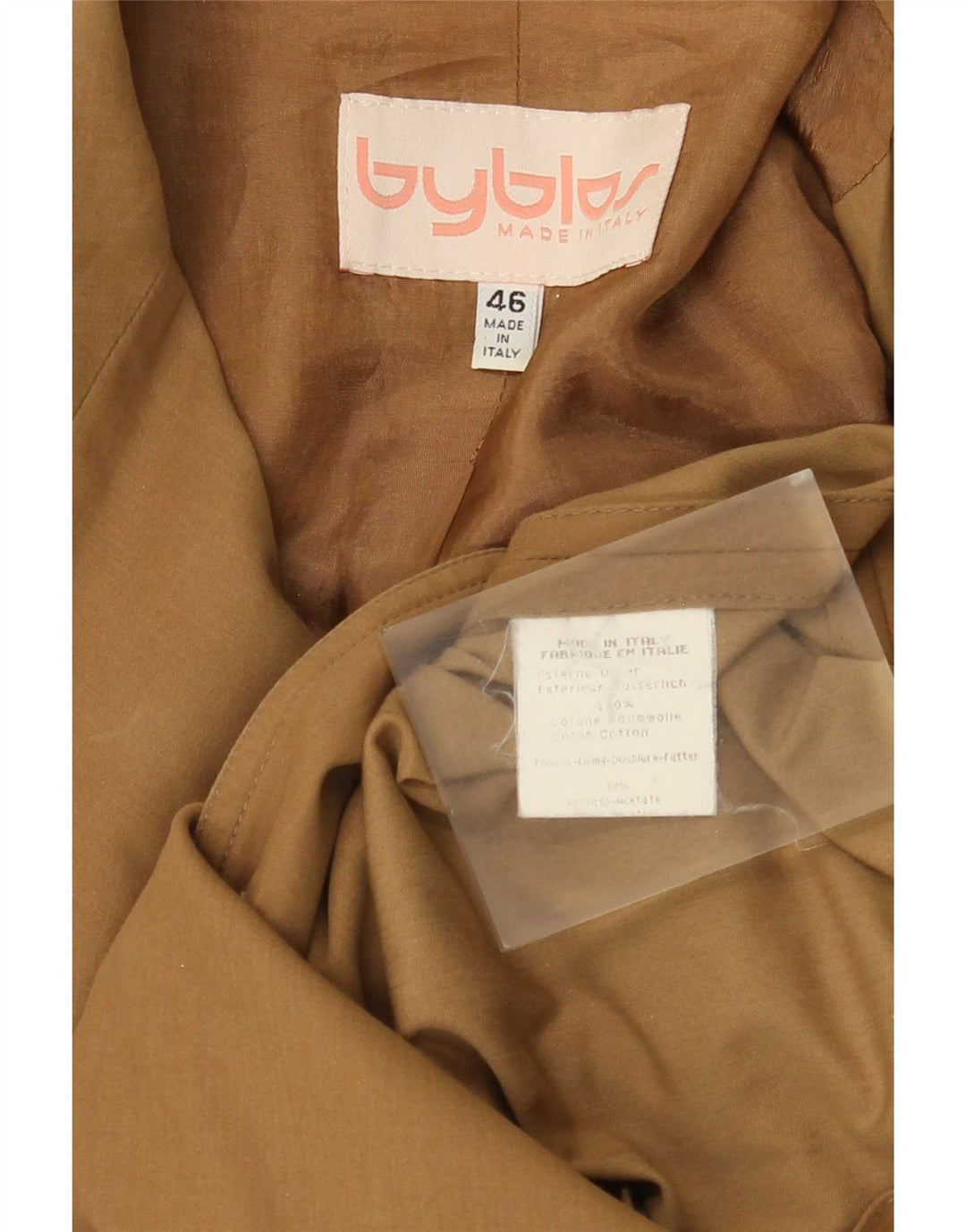 Jaqueta blazer feminina Byblos militar com peito duplo IT 46 grande bege
