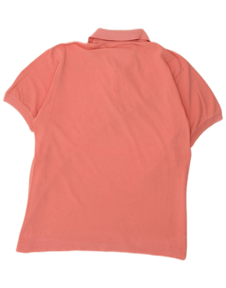 Camisa polo masculina Lacoste tamanho 4 médio algodão rosa