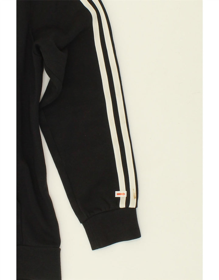 ADIDAS Boys Zip Hoodie Sweater 13-14 Years Black Cotton Vintage Adidas and Second-Hand Adidas from Messina Hembry 