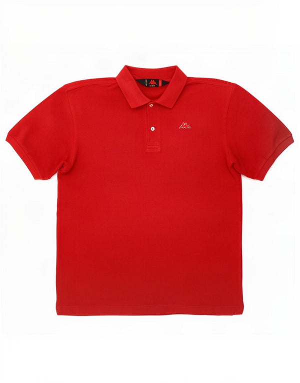 Camisa polo masculina Kappa grande algodão vermelho