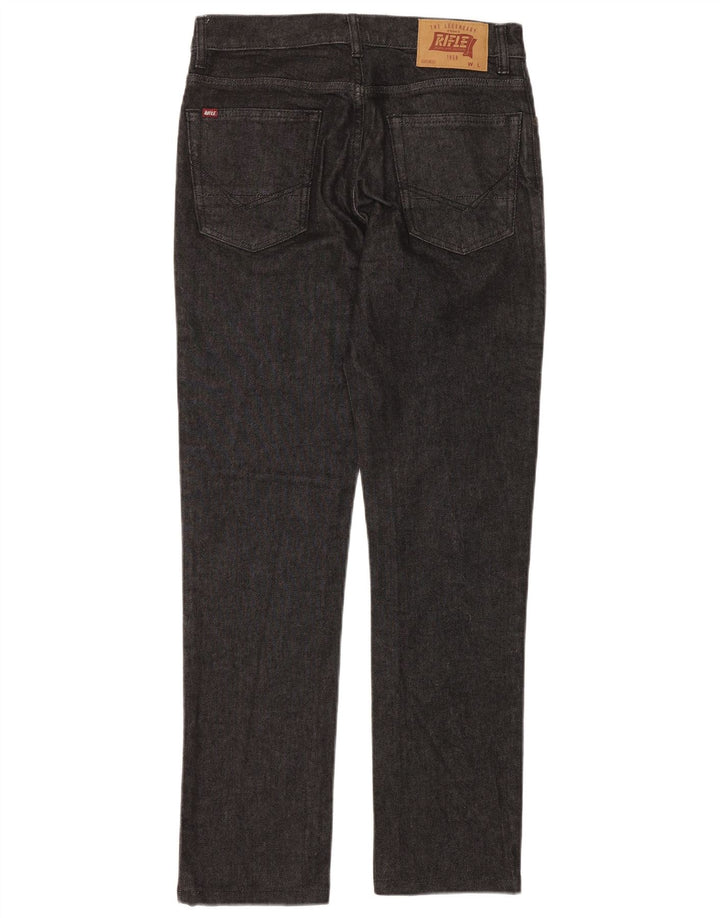 RIFLE Feminino Bruce Regular Straight Jeans W31 L32 Algodão Preto