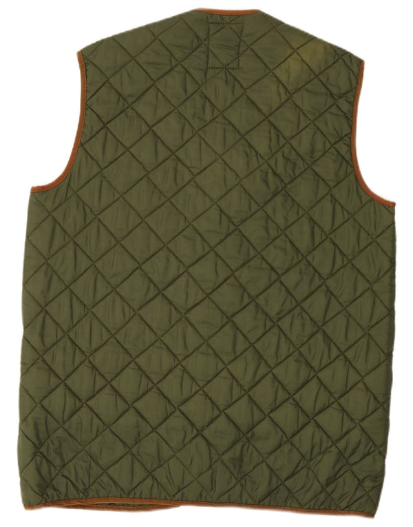 Colete acolchoado masculino vintage UK 40 grande verde