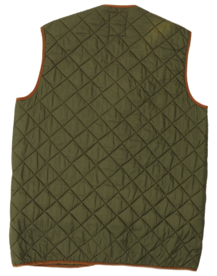 Colete acolchoado masculino vintage UK 40 grande verde