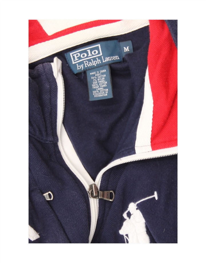 Polo Ralph Lauren Jaqueta masculina de agasalho médio azul marinho colorblock