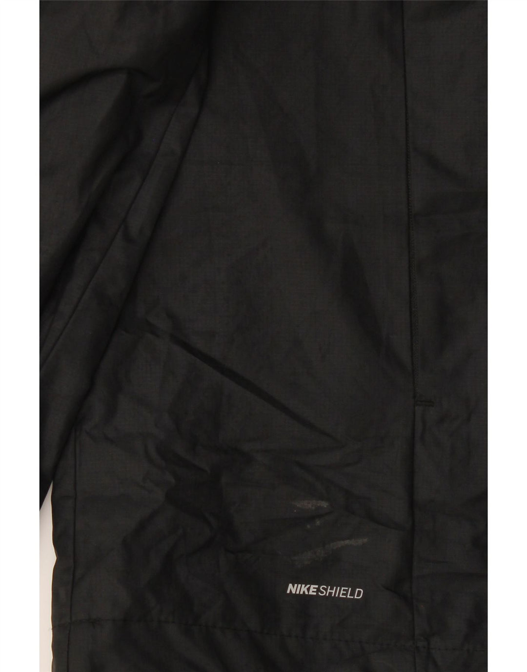 Jaqueta de chuva masculina Nike com capuz UK 40 grande poliéster preto