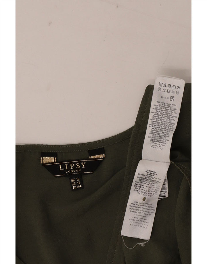 Blusa oversized feminina Lipsy UK 16 grande poliéster verde