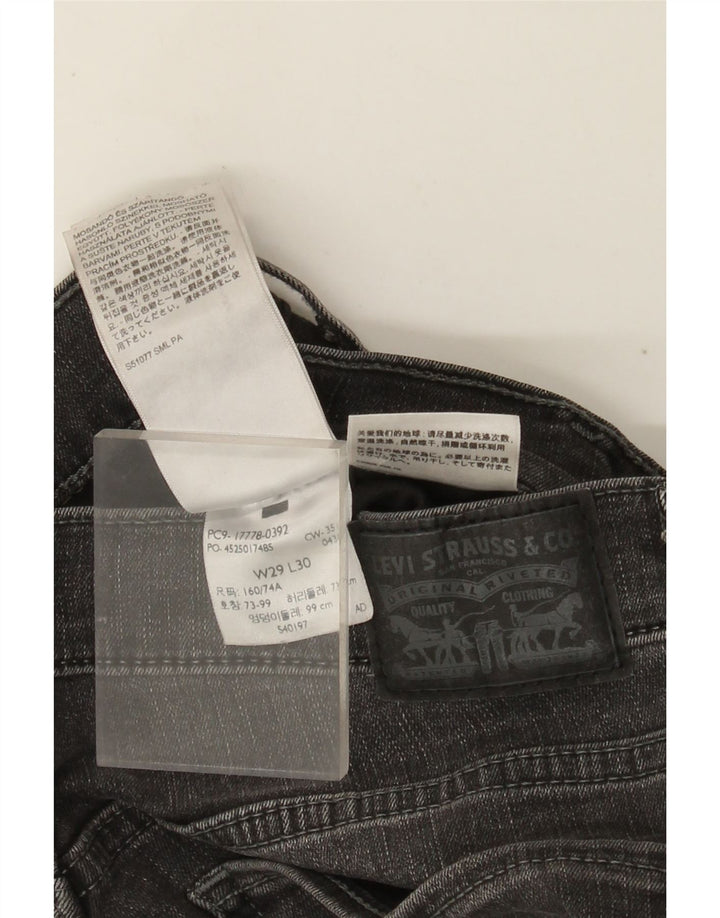 Calça jeans feminina Levi's 710 Super Skinny W29 L30 cinza algodão