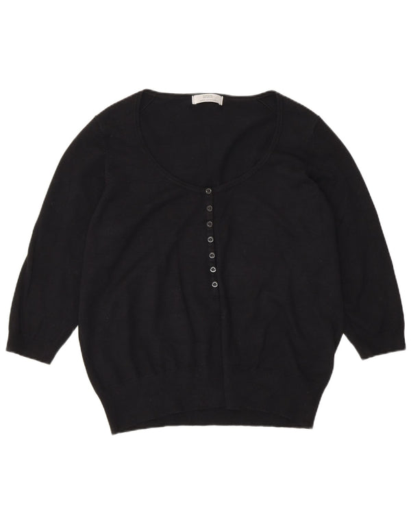 Bolero feminino Marks & Spencer manga 3/4 UK 20 2XL preto viscose