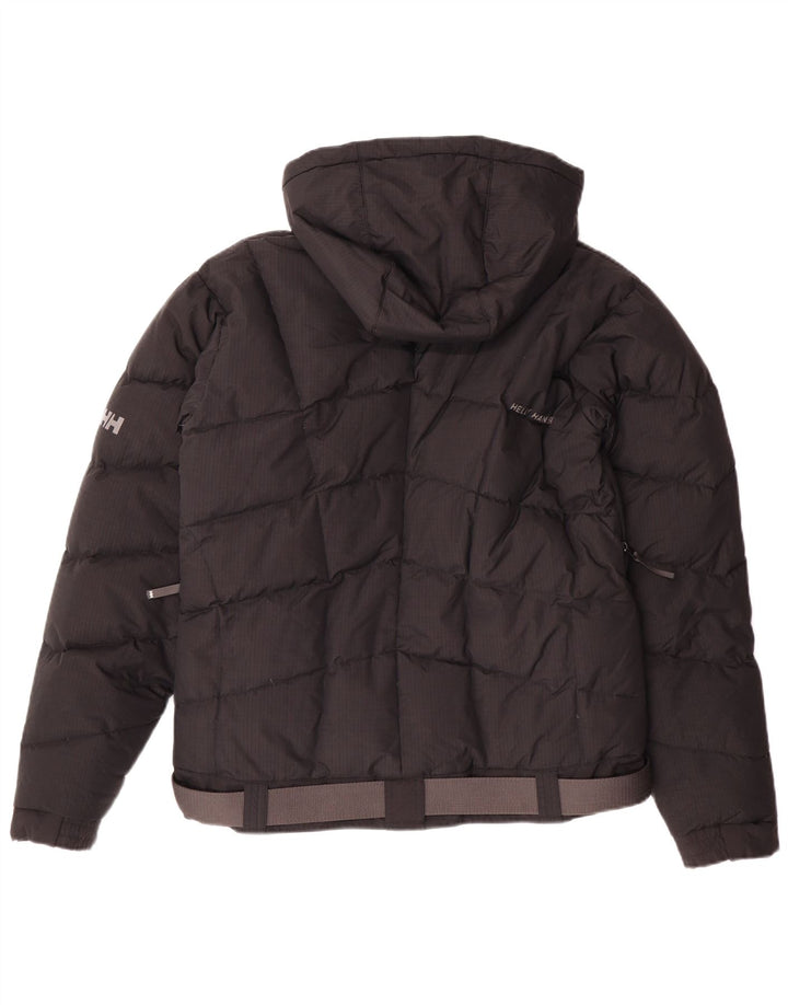 Jaqueta masculina acolchoada com capuz Helly Hansen Reino Unido 38 nylon preto médio