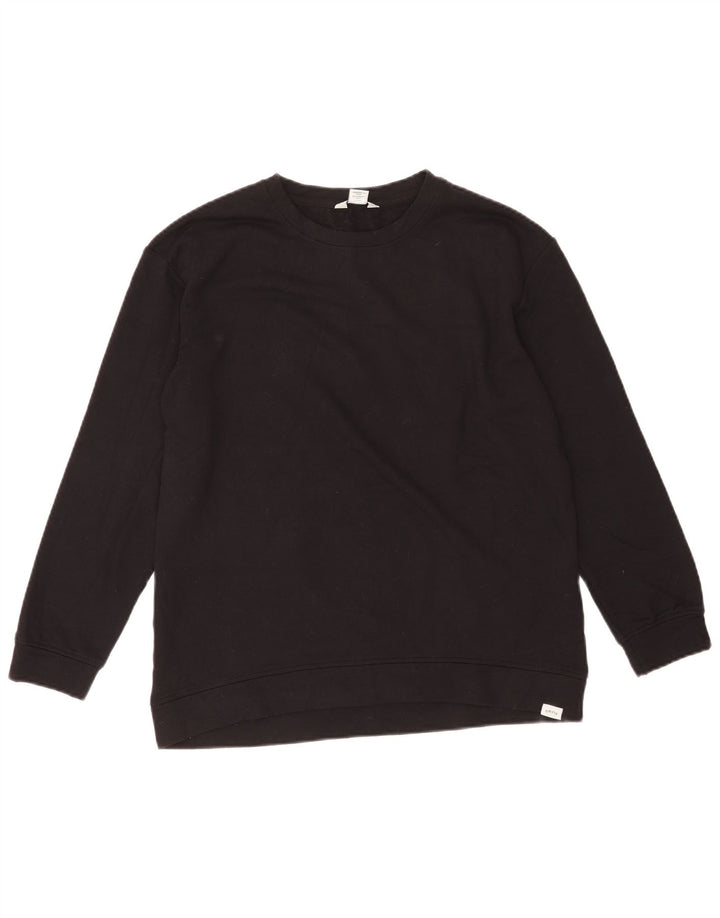 Orvis moletom feminino jumper UK 14 médio preto modal