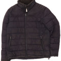 Jaqueta acolchoada masculina Zara UK 40 grande poliéster azul marinho