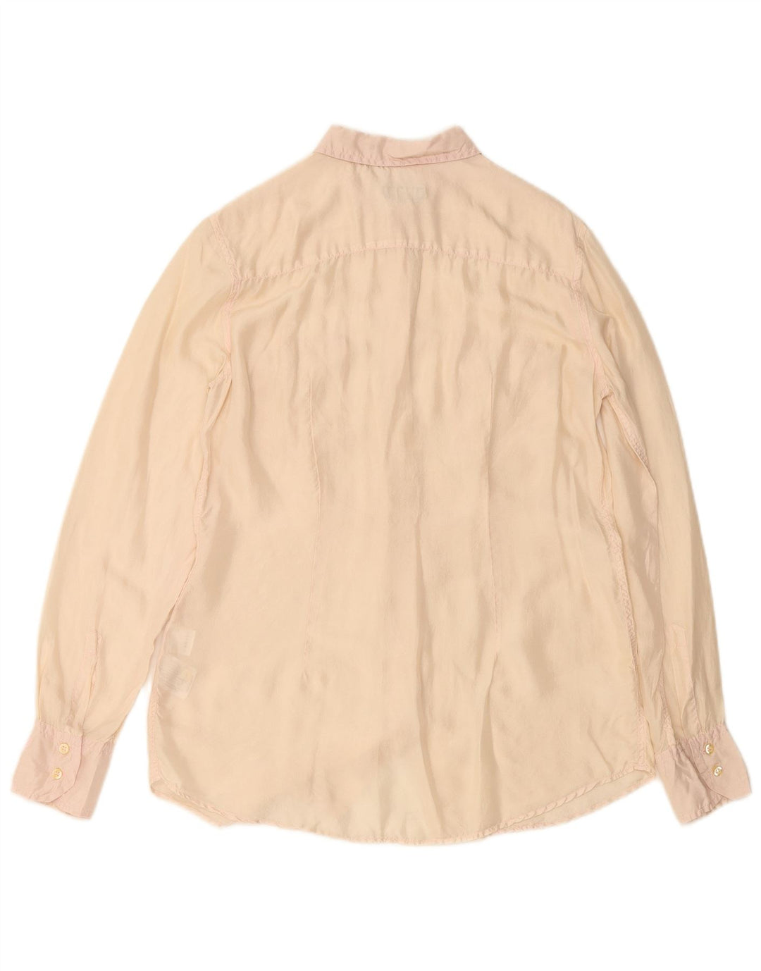 Blusa camisa feminina FRED PERRY Reino Unido 14 grande seda bege