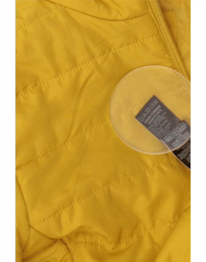 Jaqueta acolchoada feminina Marks & Spencer UK 10 poliéster amarelo pequeno