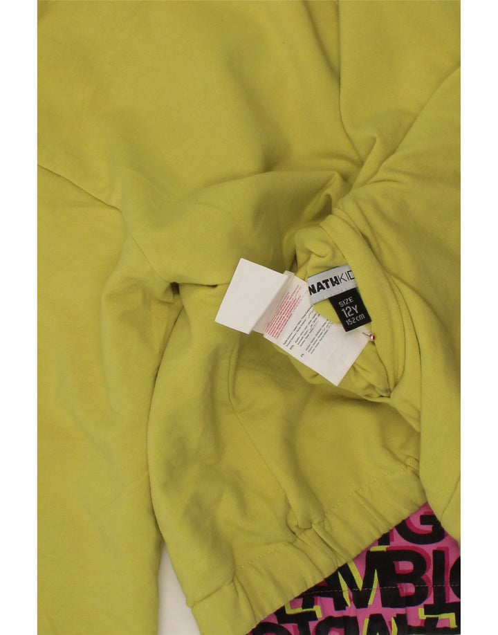 Jaqueta reversível com capuz gráfico VINTAGE para meninas 11-12 anos algodão rosa