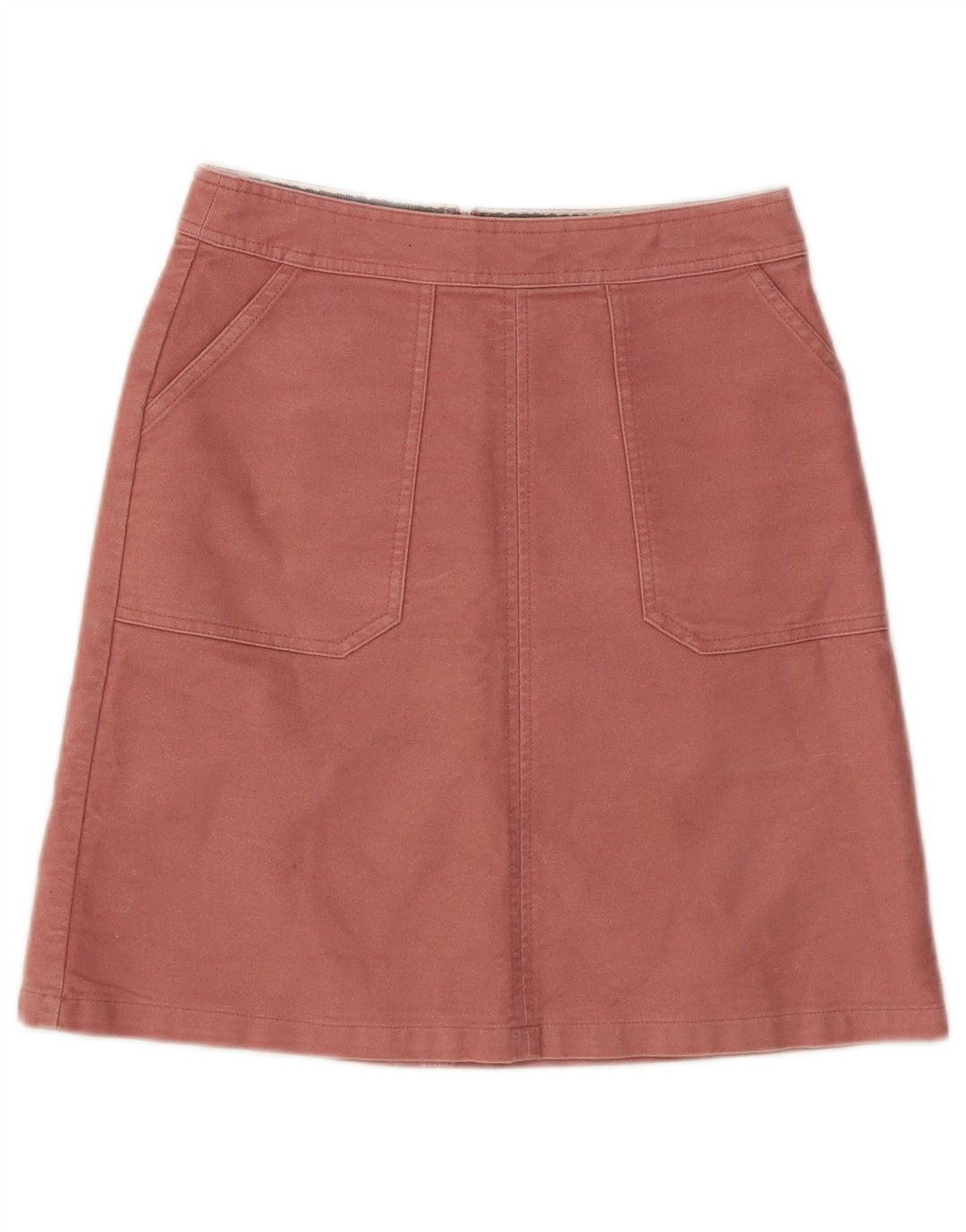 Saia jeans feminina BODEN W26 pequeno algodão rosa