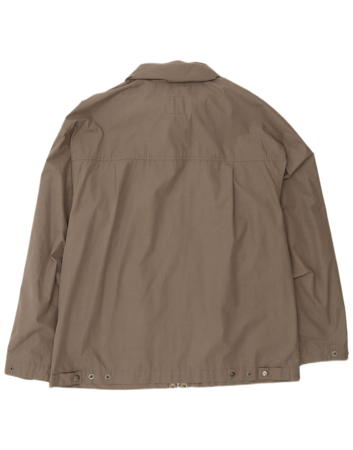 Jaqueta utilitária masculina com capuz Jack Wolfskin Reino Unido 40 poliéster cinza grande